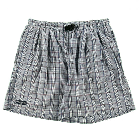 90s Columbia Plaid Cotton Shorts- M