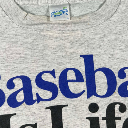 90s Baseball is Life Tee- L