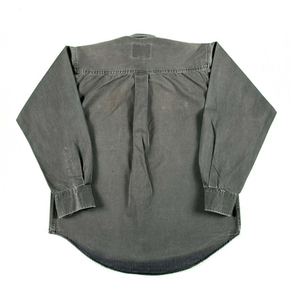 90s Super Sun Faded Black Cotton Button Up Shirt- M