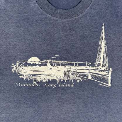 80s Sun Faded Mattituck Long Island Tee- L