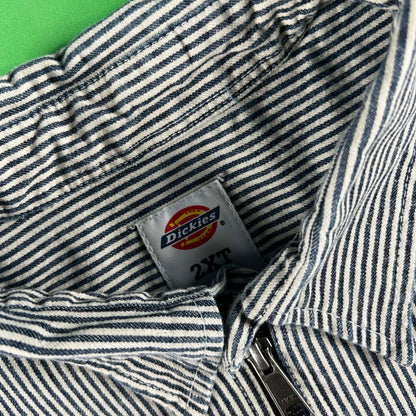 Dickies Hickory Stripe 1/2 Zip Work Shirt- XXL