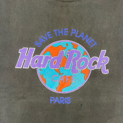 90s Sun Faded Black Hard Rock Paris Tee-XL