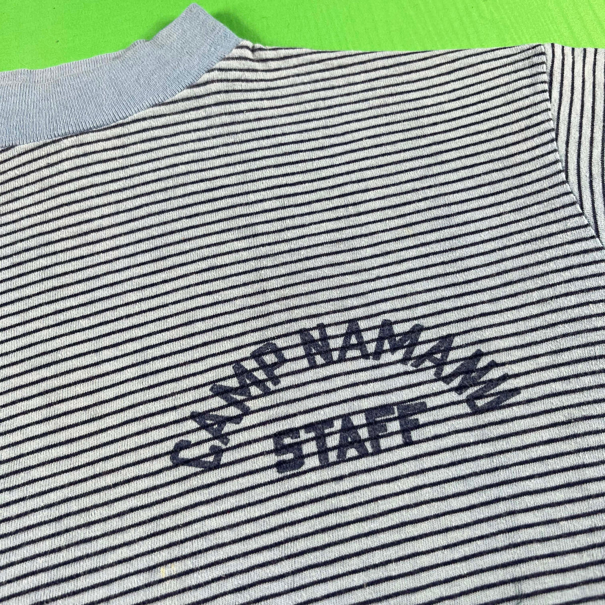 60s Champion Striped Camp Namanu Tee- M