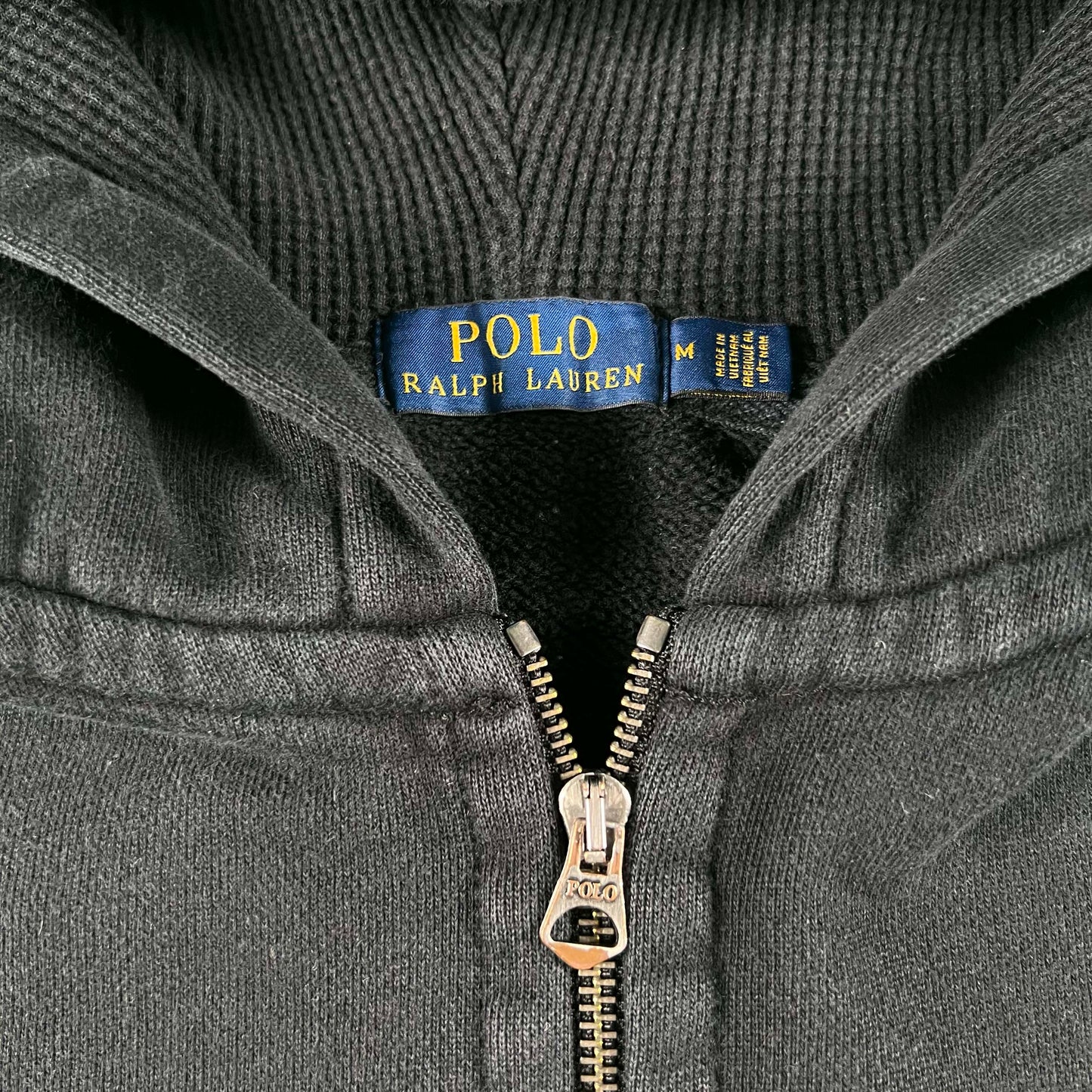 Polo Ralph Lauren Black Zip Up Hoodie- M