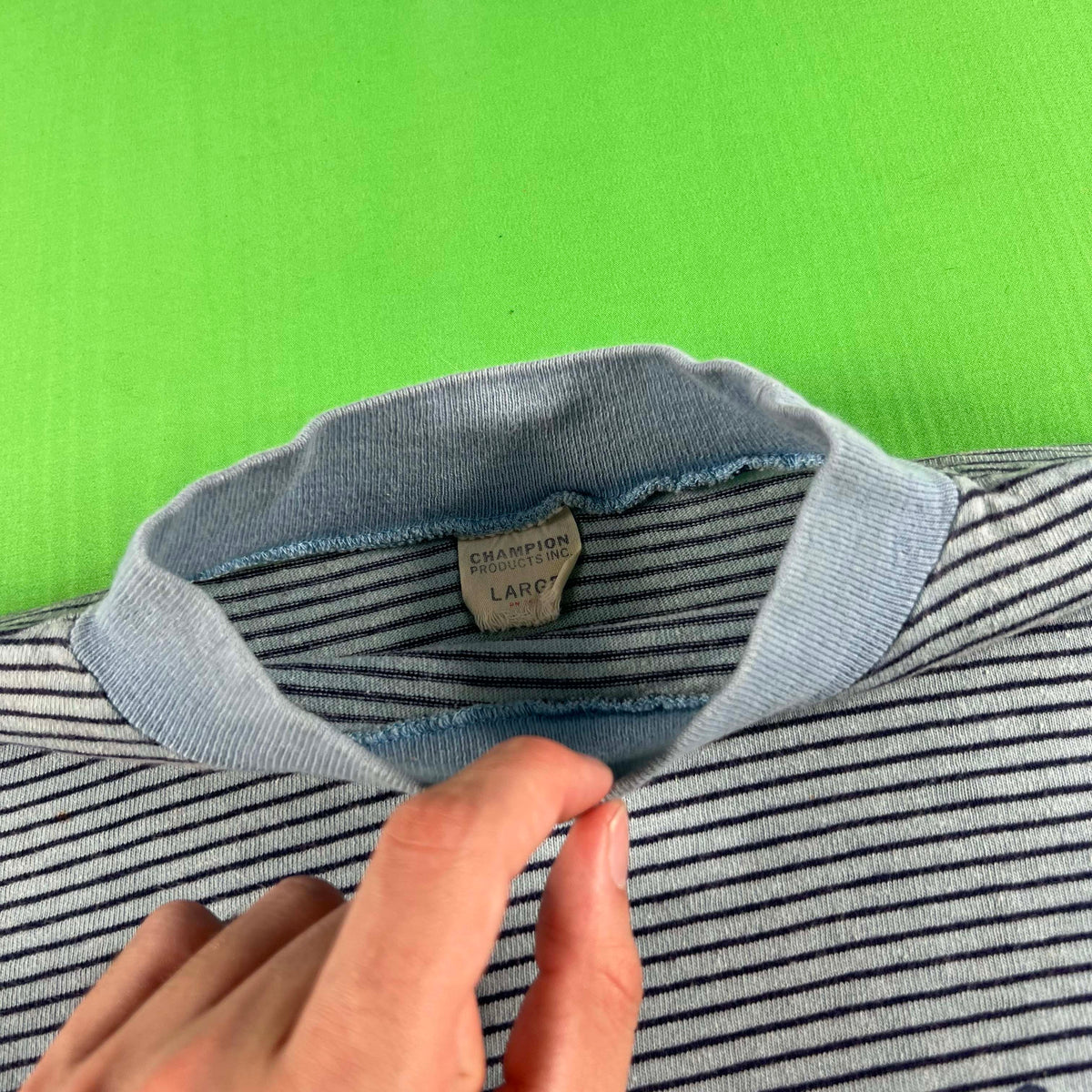 60s Champion Striped Camp Namanu Tee- M