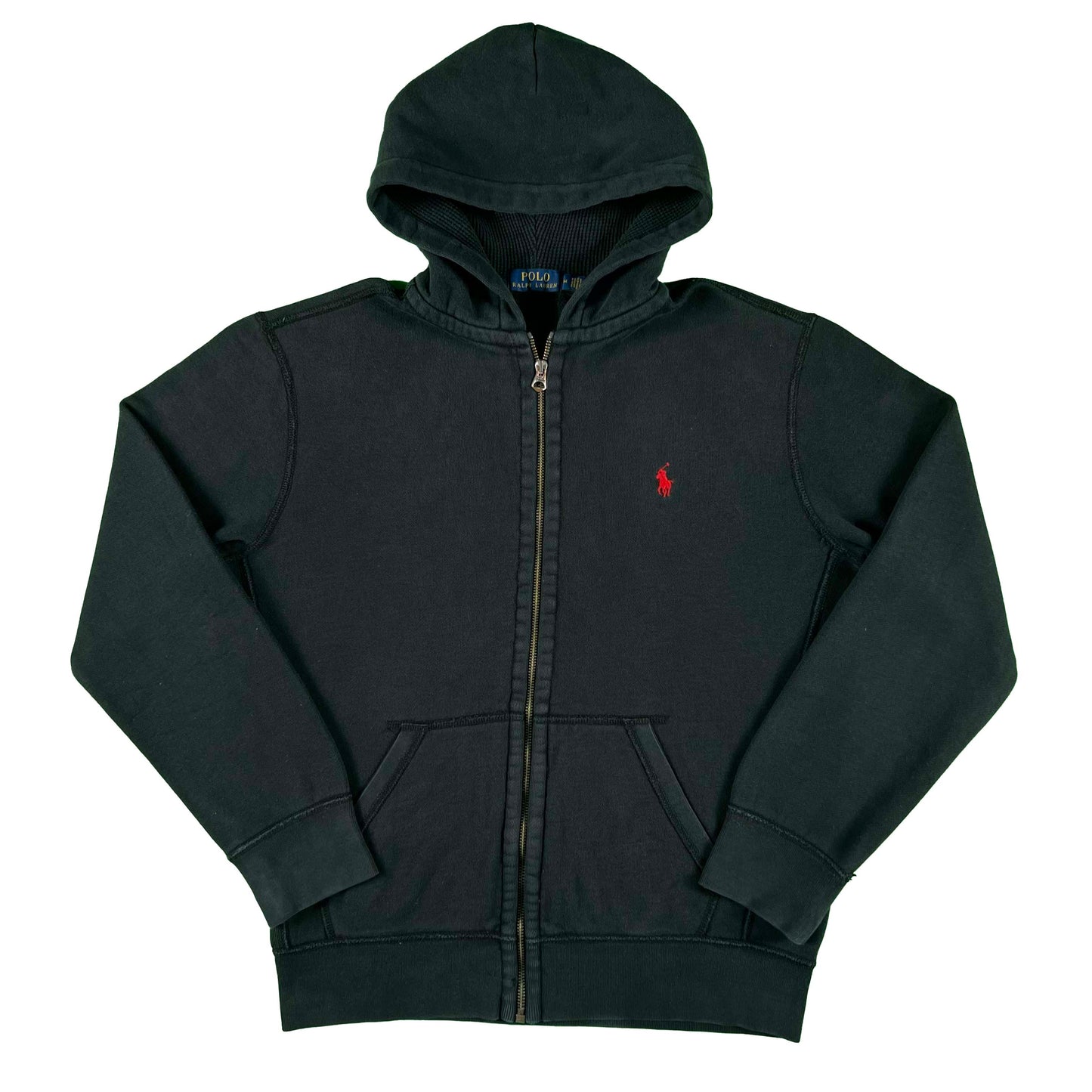 Polo Ralph Lauren Black Zip Up Hoodie- M