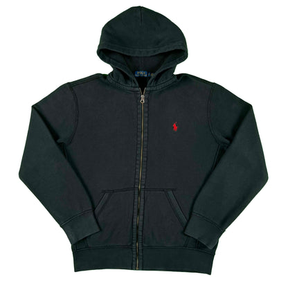 Polo Ralph Lauren Black Zip Up Hoodie- M