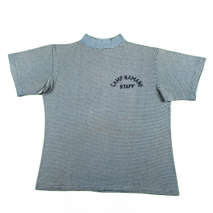 60s Champion Striped Camp Namanu Tee- M