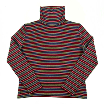 90s/00s Striped Turtleneck- S