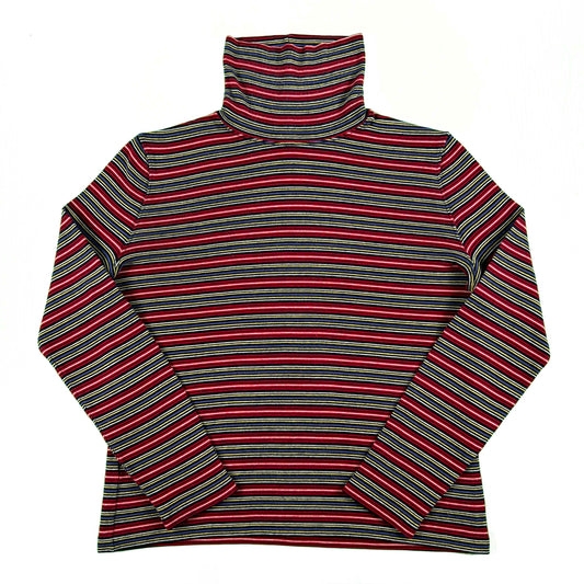 90s/00s Striped Turtleneck- S