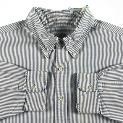 90s Perfectly Worn Brooks Brothers Seersucker Oxford Shirt- XXL