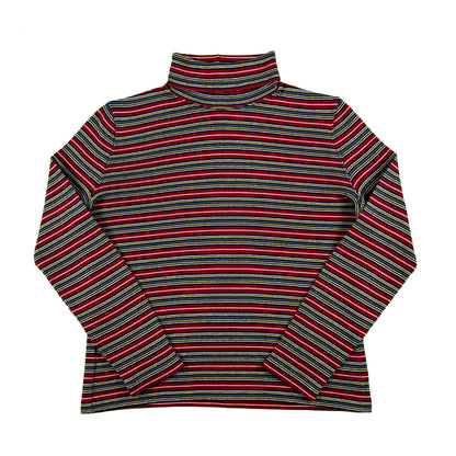 90s/00s Striped Turtleneck- S