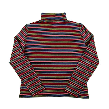 90s/00s Striped Turtleneck- S