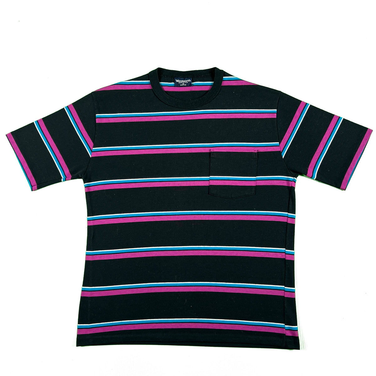 80s Striped Pocket Tee- M