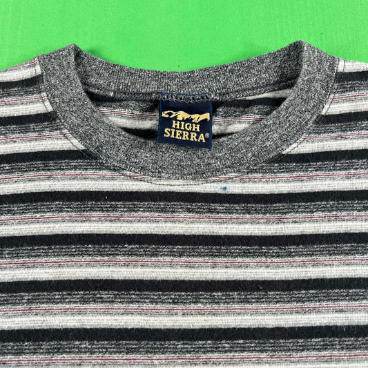 90s Striped Long Sleeve Tee- S