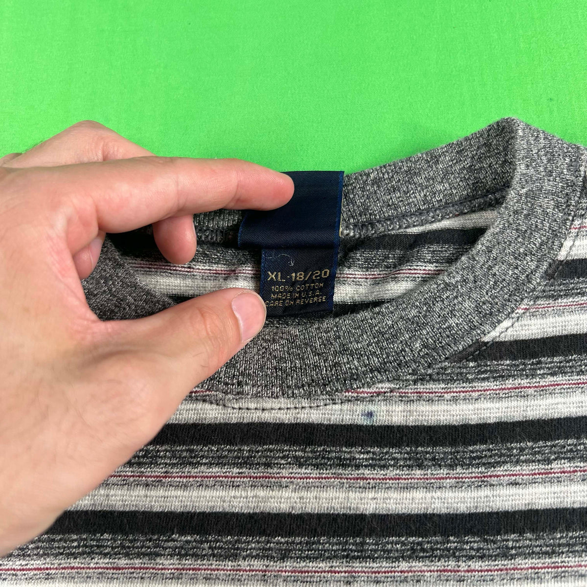90s Striped Long Sleeve Tee- S