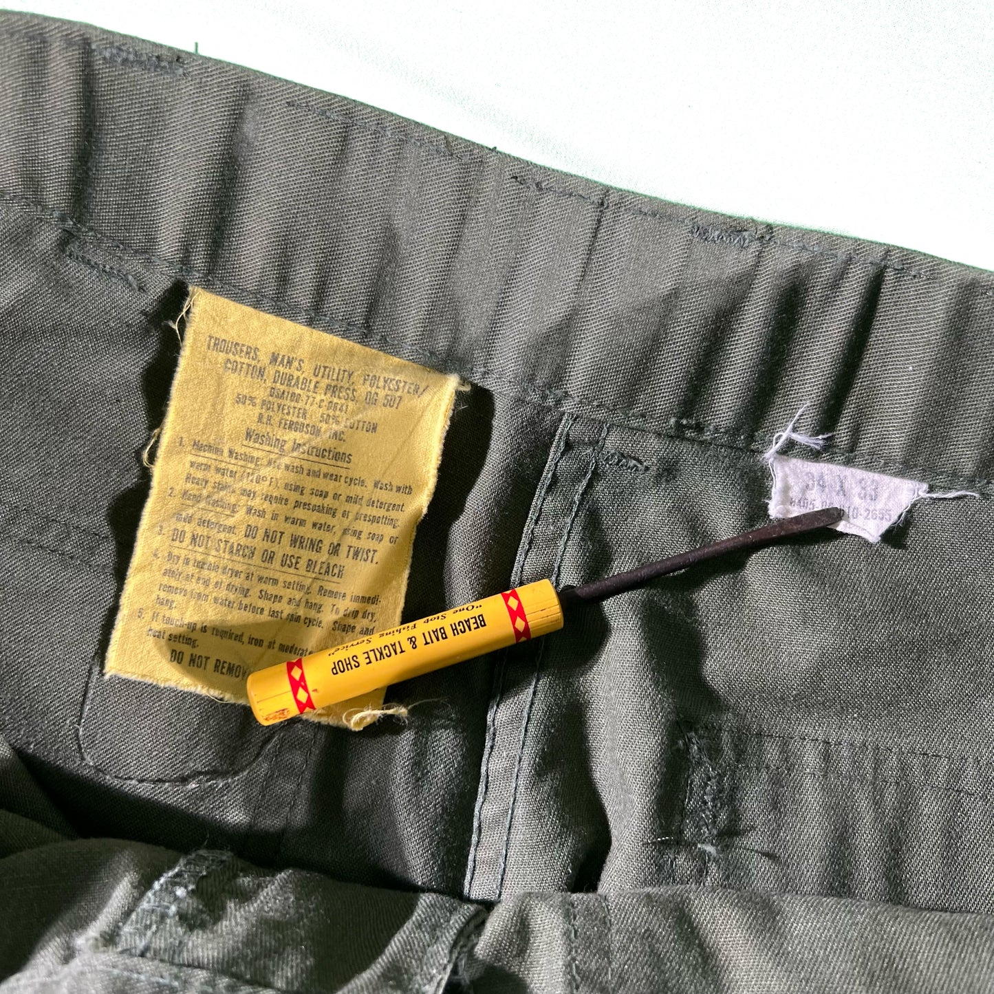 70s OG 507 Army Trousers- 32x31