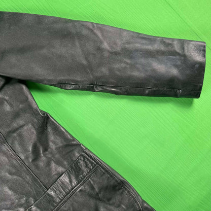00s Gap Black Leather Blazer- S