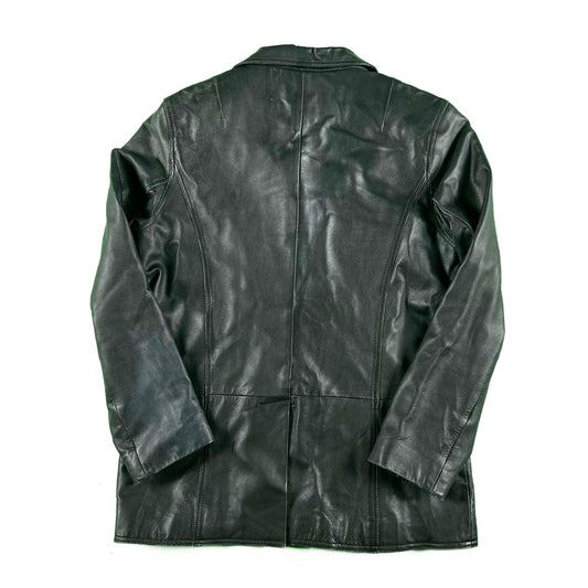 00s Gap Black Leather Blazer- S