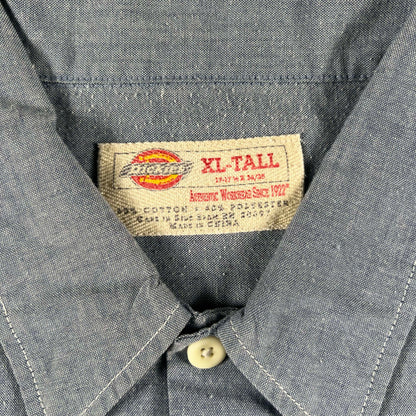 Cropped Sleeveless Dickies Chambray Work Shirt- XL