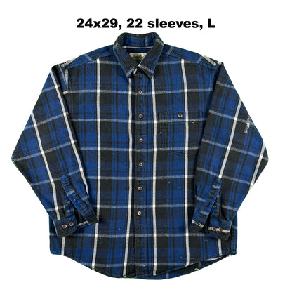 Vintage Eddie Bauer 100% Cotton Flannel Shirts- SELECT SHIRT
