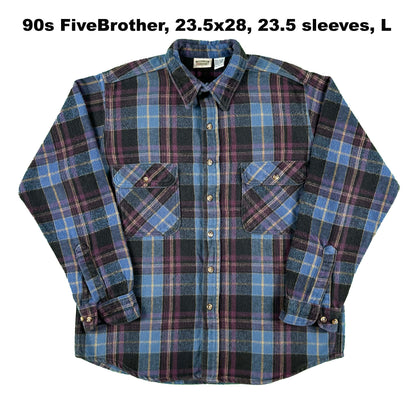 Vintage 100% Cotton Flannels- SELECT SHIRT