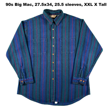 Vintage 100% Cotton Flannels- SELECT SHIRT