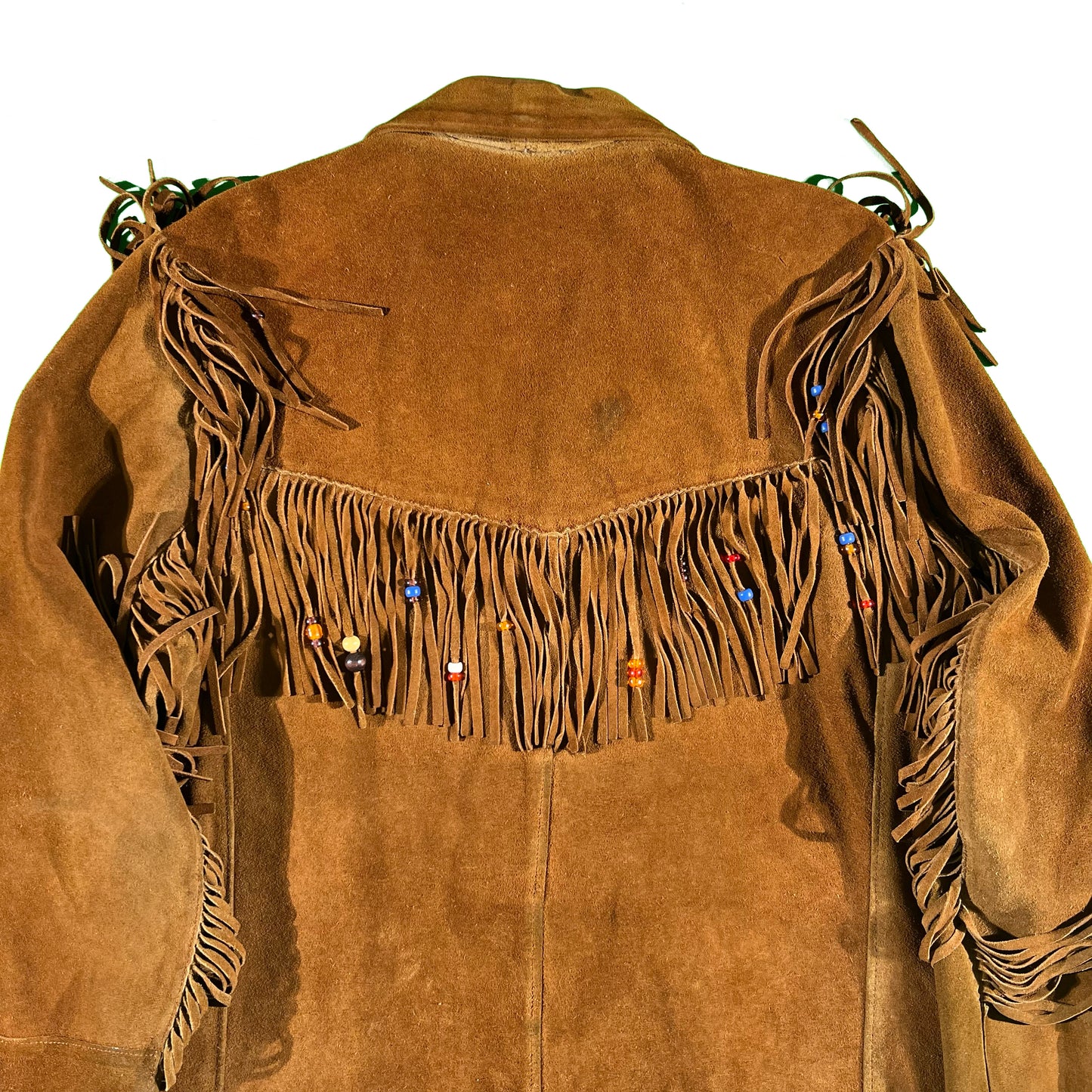 60s Snoopy Fringe Leather Jacket- L