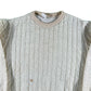 70s Cream Quilted Sweatshirt- S