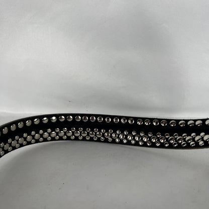 00s 'Diamond' Rhinestone Studded Leather Belt- 26"-30"