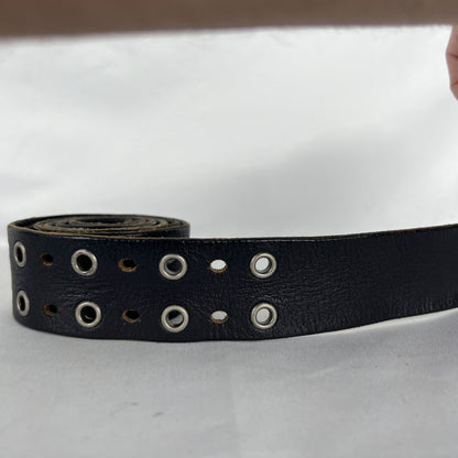 00s Express Riveted Black Leather Belt- 32"-36"