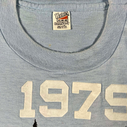 70s Flocked Woodland Farmer Tee- L