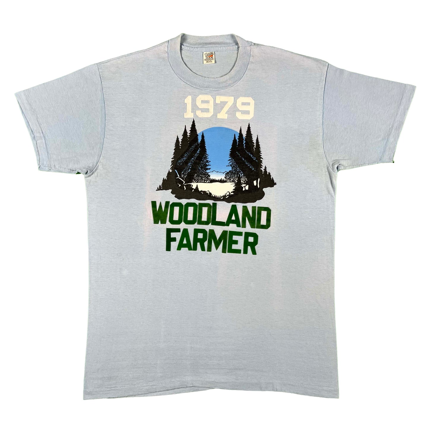 70s Flocked Woodland Farmer Tee- L