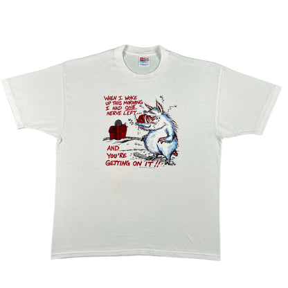 90s Grumpy Pig Nerves Tee- XL