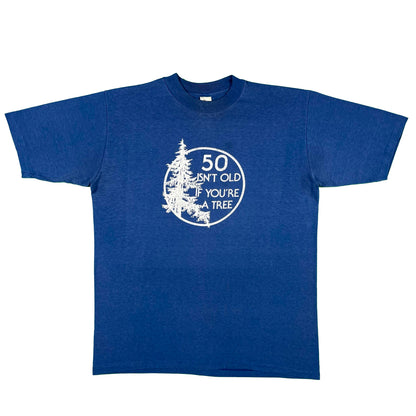 80s '50 Isn't Old if You're Tree' Tee sz L- SELECT TEE