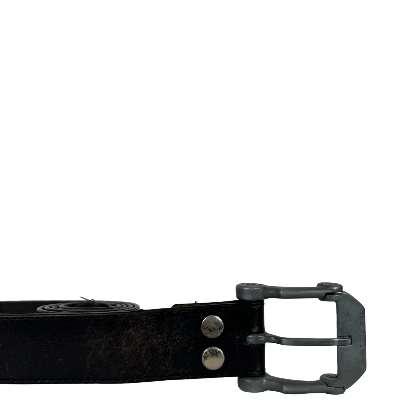 00s Oakley Black Leather Belt- 32"-36"