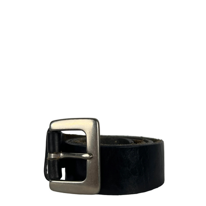 00s Gap Perfectly Worn Black Leather Belt- 24"-28"