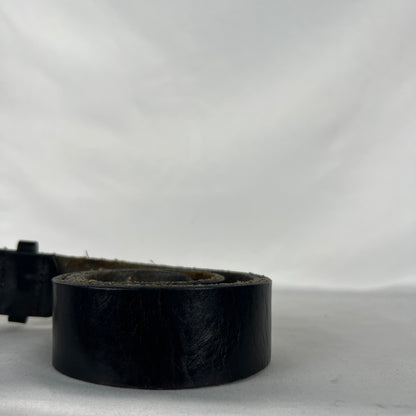 00s Gap Perfectly Worn Black Leather Belt- 24"-28"