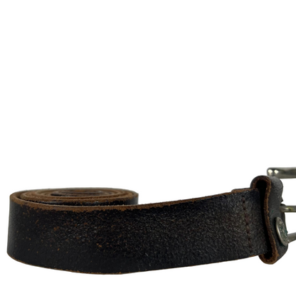 90s Soft Black Leather Belt- 36"-40"