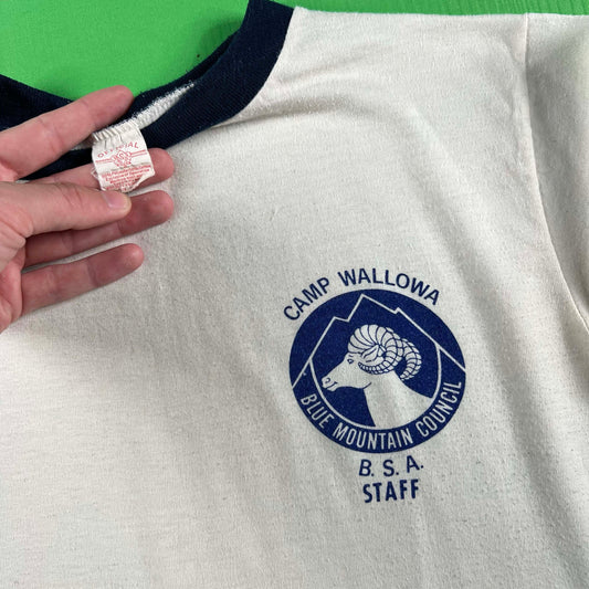 70s Camp Wallowa BSA Cropped Ringer Tee- S