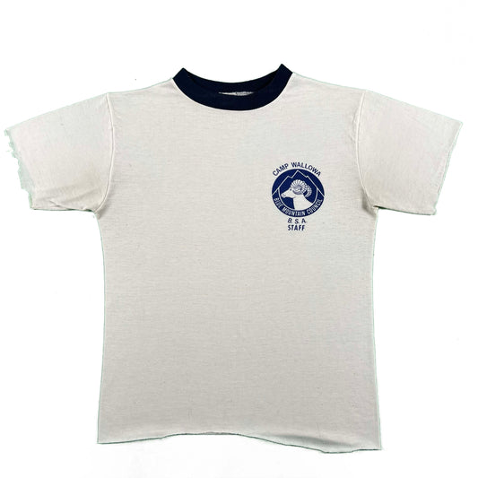 70s Camp Wallowa BSA Cropped Ringer Tee- S