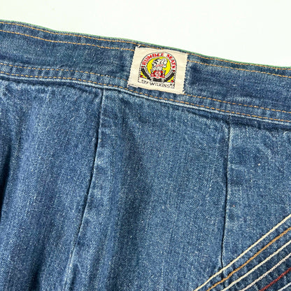 70s 'Rumble Seats' Rainbow Denim Bell Bottoms- 25x26