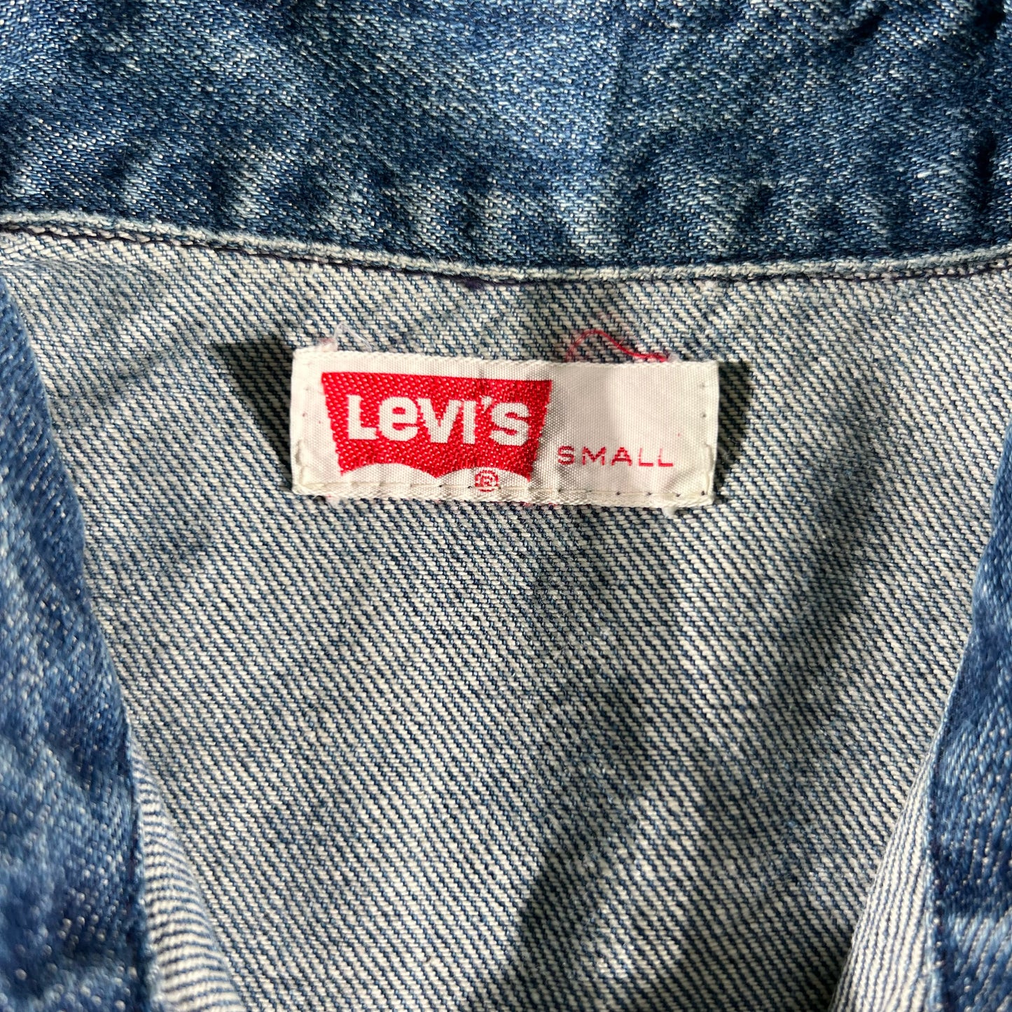 70s Levi's Big E Sun Faded Chambray Shirt- M