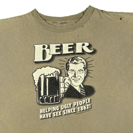 90s Beer, Helping Ugly People Have Sex Tee- XL