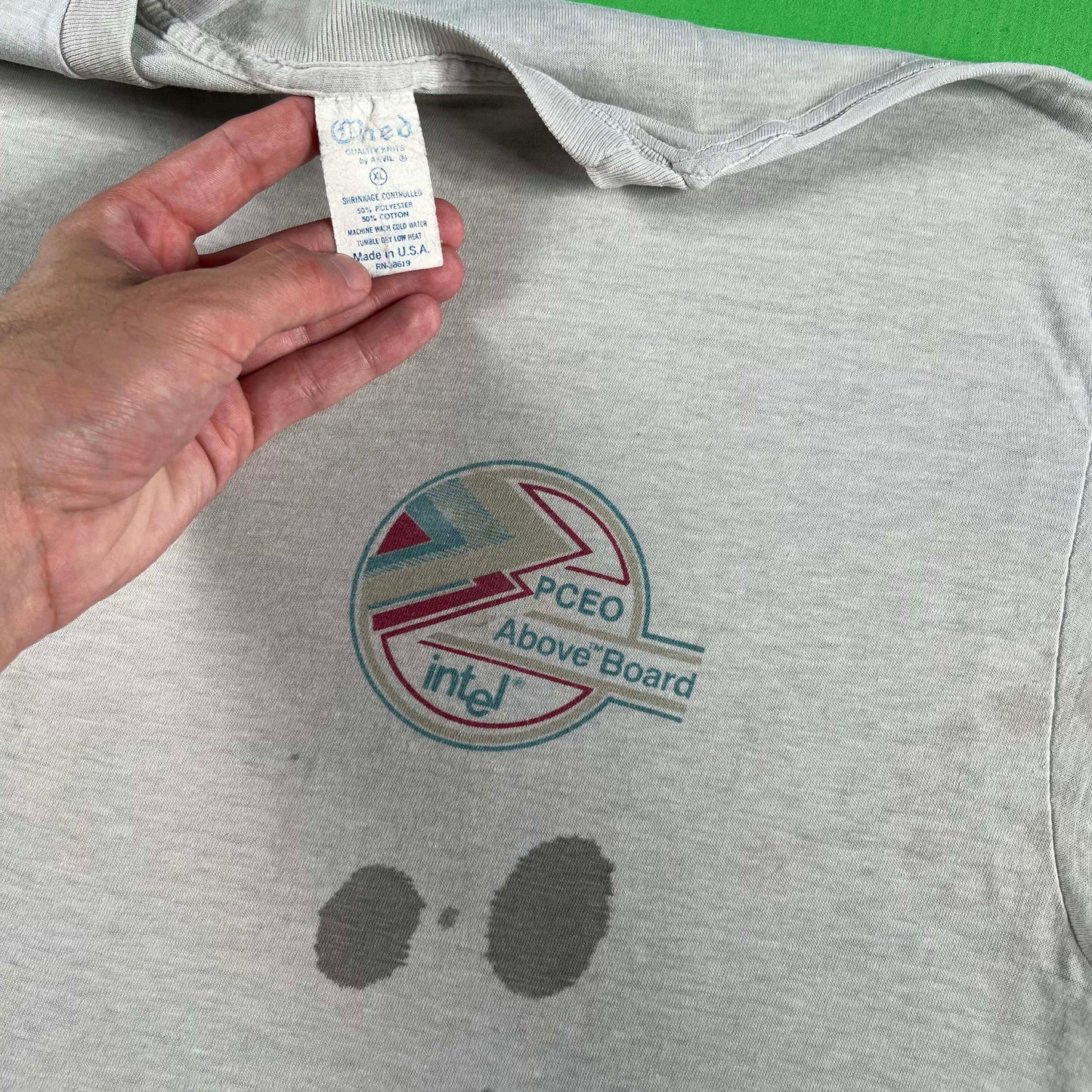 80s Beat Up Intel PCEO Tee- M