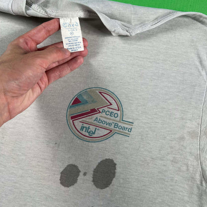 80s Beat Up Intel PCEO Tee- M