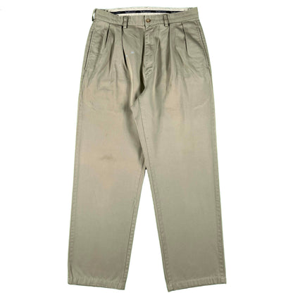 00s Polo RL Tan Pleated Cotton Chino Pants- 31x29.5