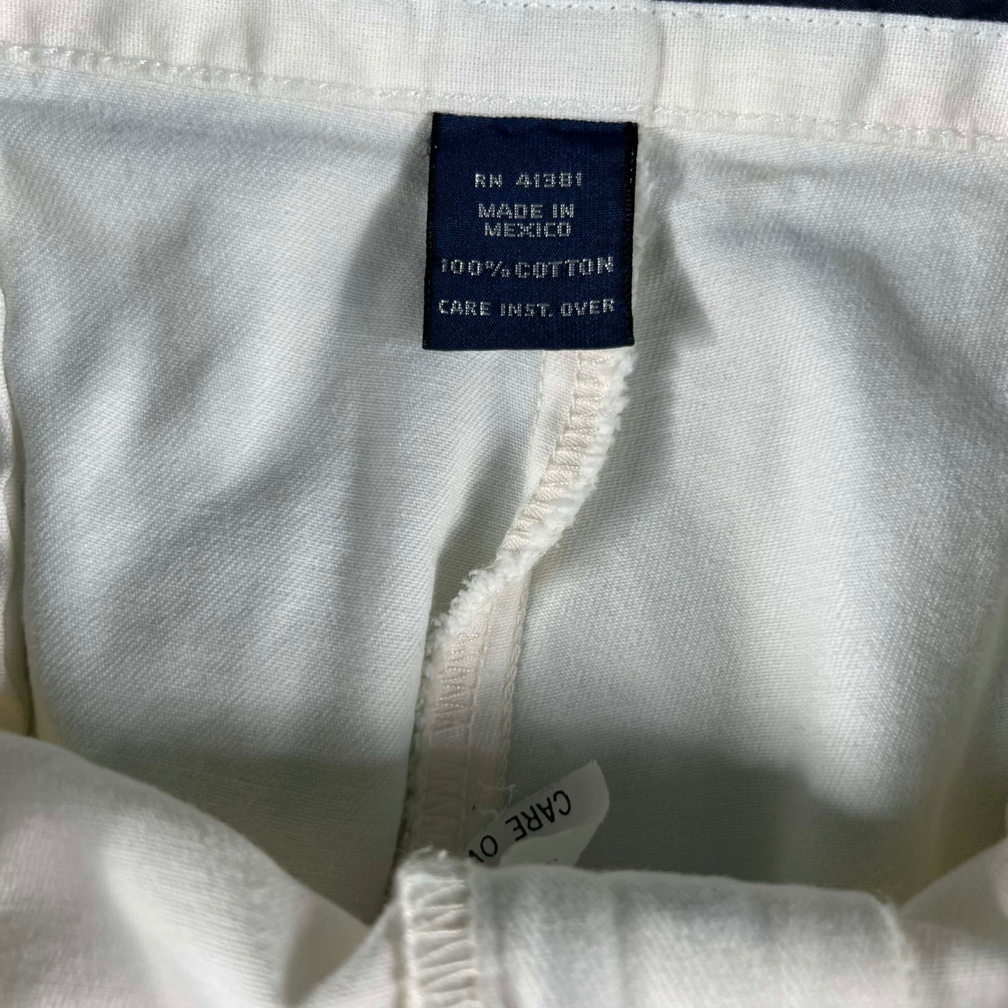 00s Polo RL White Pleated Cotton Chino Pants- 33x31