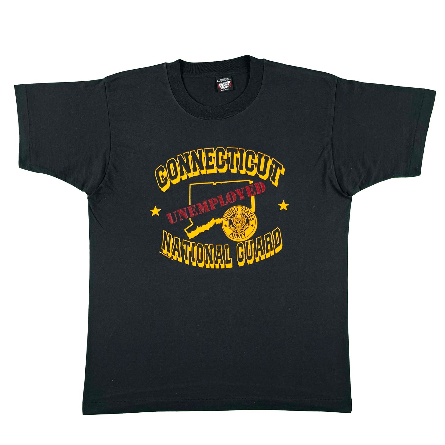 90s Connecticut National Guard Unemployed Tee- XL