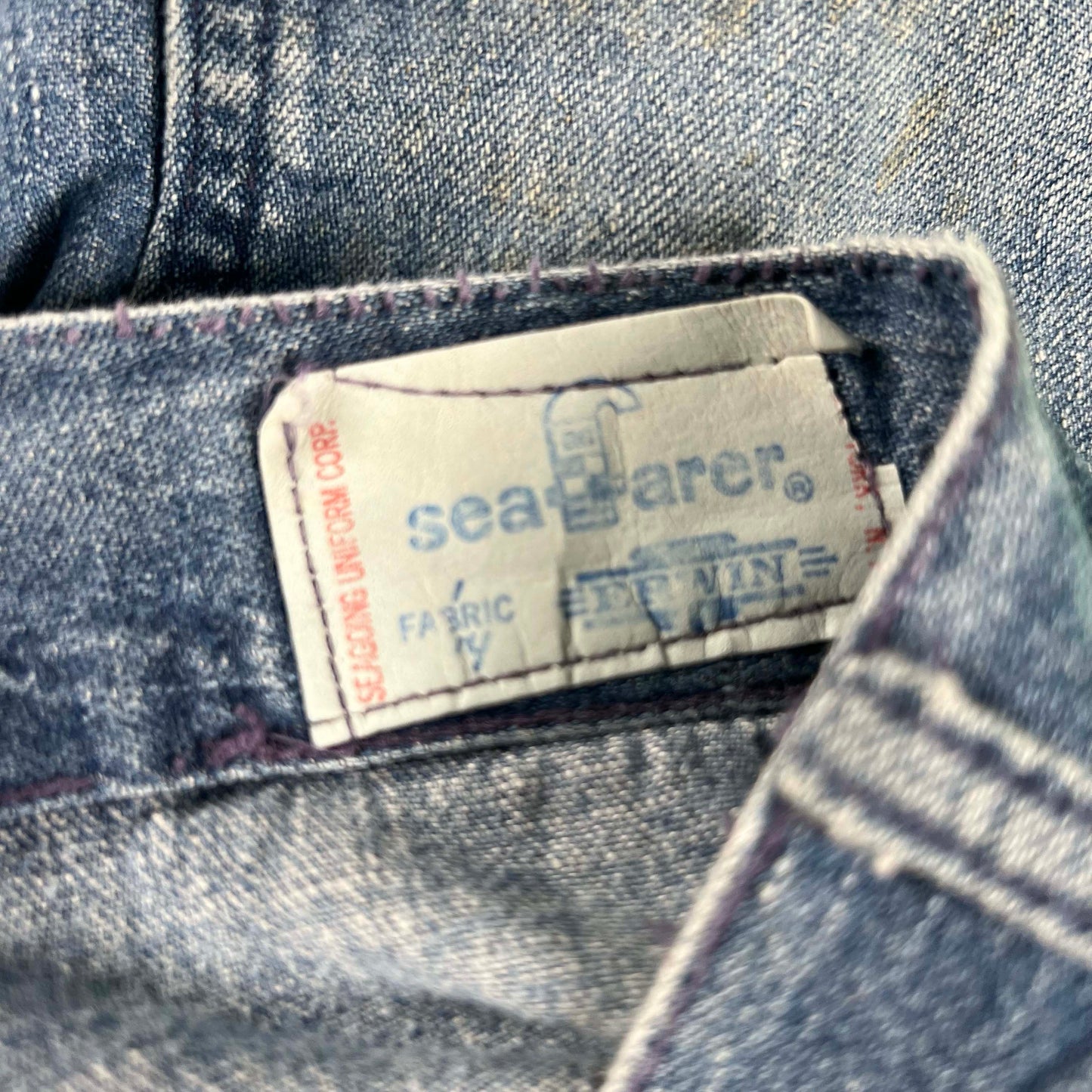 70s Seafarer Raw Hem Sailor Denim- 30x25.5